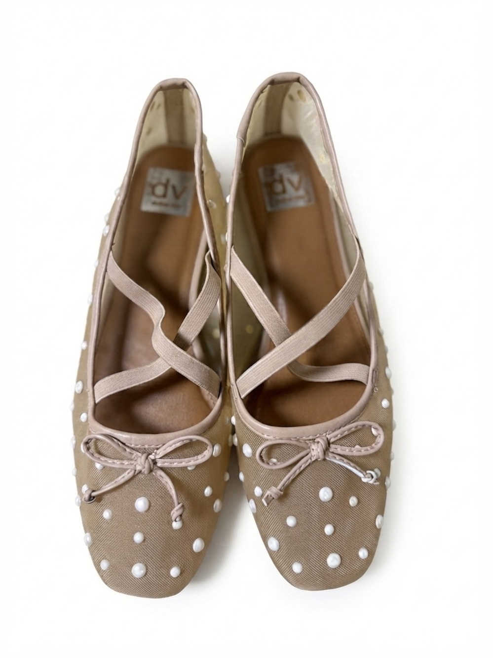 DV by Dolce Vita Taupe Polka Dot Ballet Flats